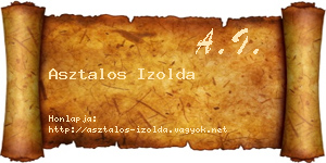 Asztalos Izolda névjegykártya